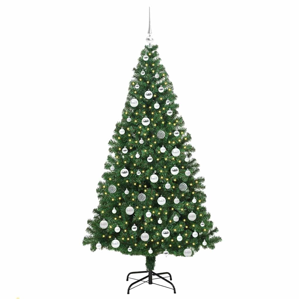 Vidaxx albero di Natale artificiale verde 180 cm in PVC e acciaio e plastica