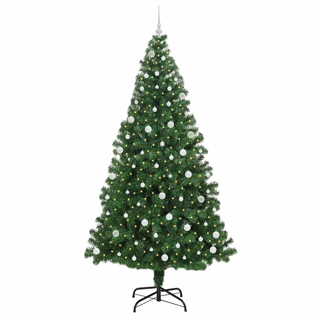 Vidaxx albero di Natale artificiale verde 240 cm PVC, acciaio e plastica