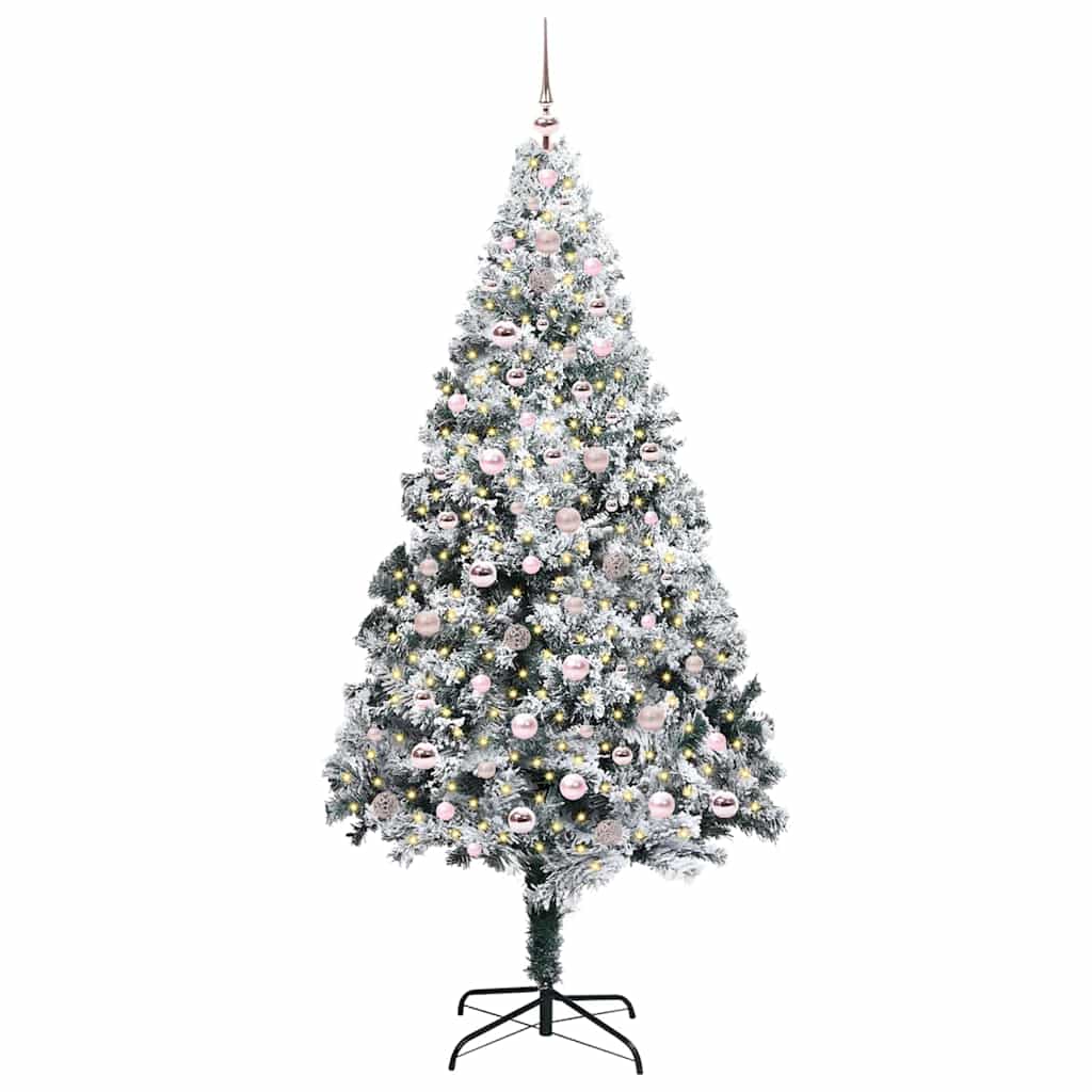 Albero di Natale artificiale Vidaxx con 300 LED bianchi 240 cm PVC e acciaio e plastica