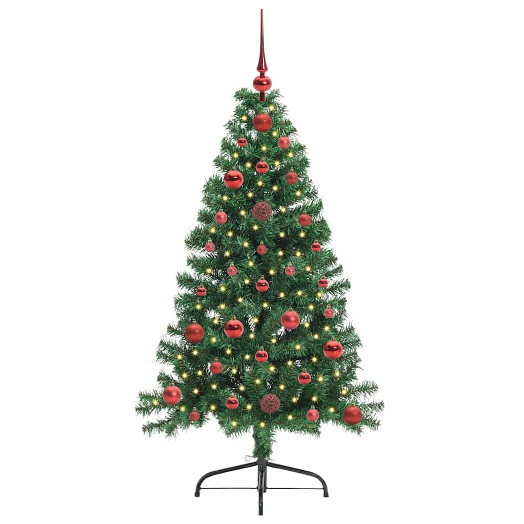 Vidaxx albero di Natale artificiale preilluminato con 150 LED verde 120 cm in PVC