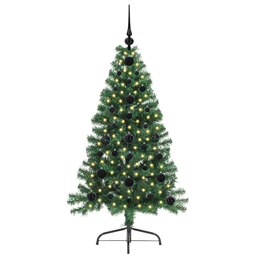 Vidaxx árbol de Navidad artificial preiluminado con 150 LED verde 120 cm PVC