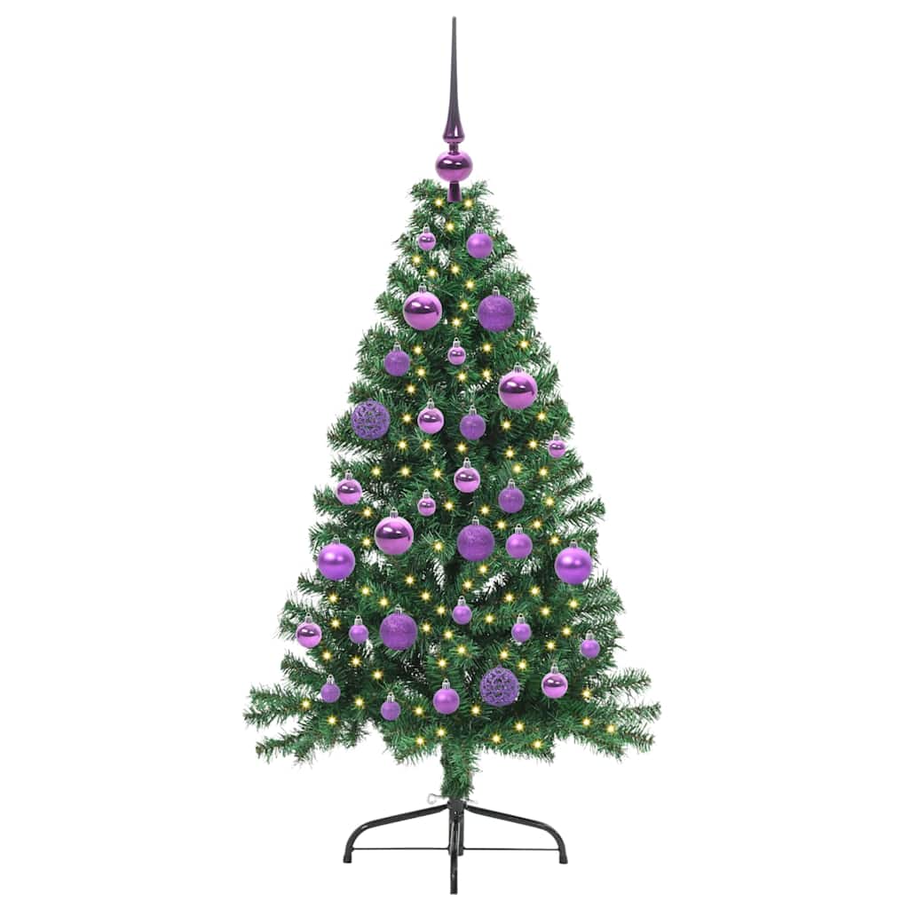 Vidaxx árbol de Navidad artificial preiluminado con 150 LED verde 120 cm PVC