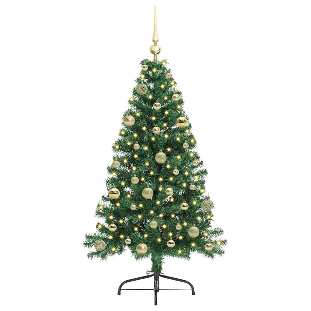Vidaxx albero di Natale artificiale preilluminato con 150 LED verde 150 cm PVC