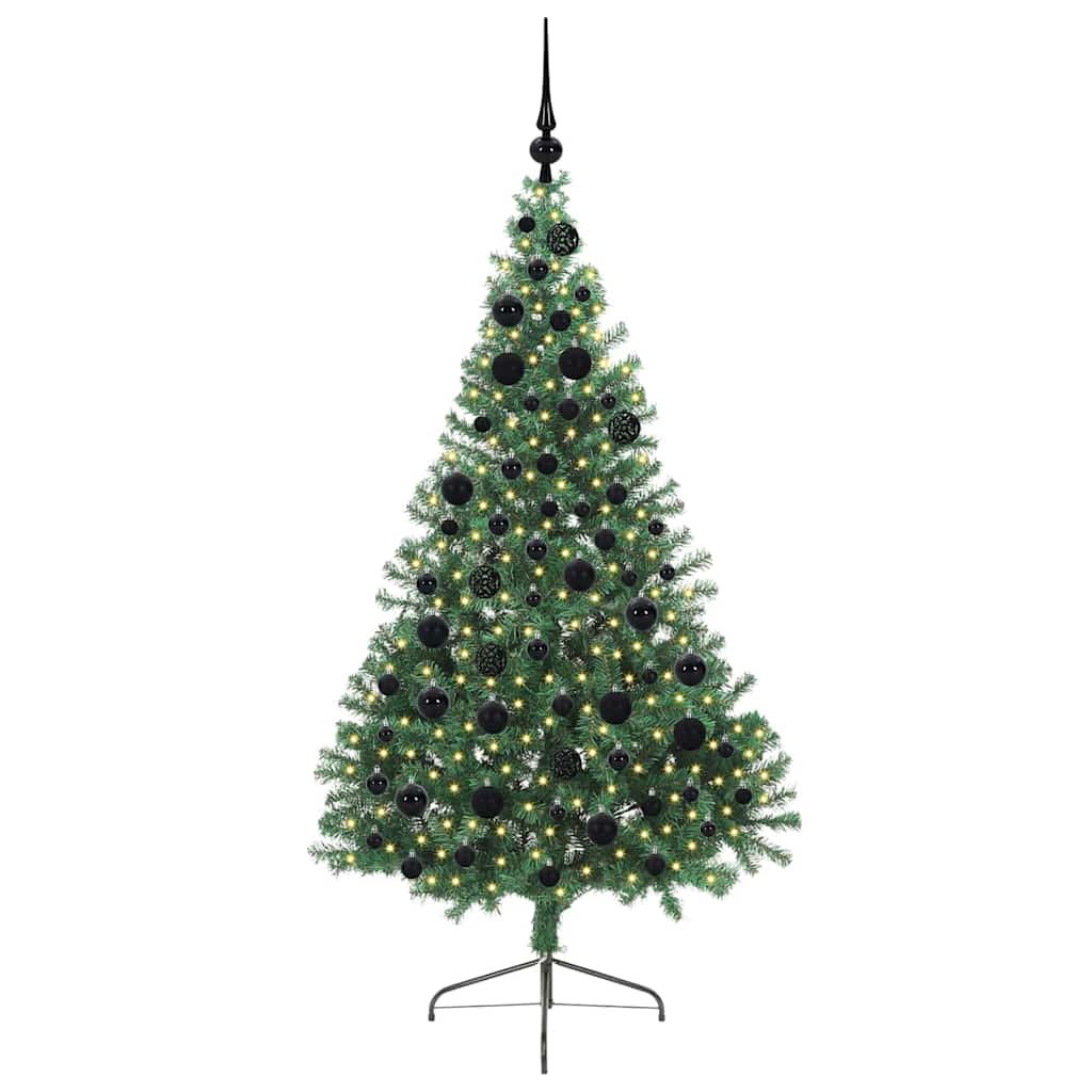 Vidaxl kunstmatig voorverlicht kerstboom met 300 led groen 180 cm pvc