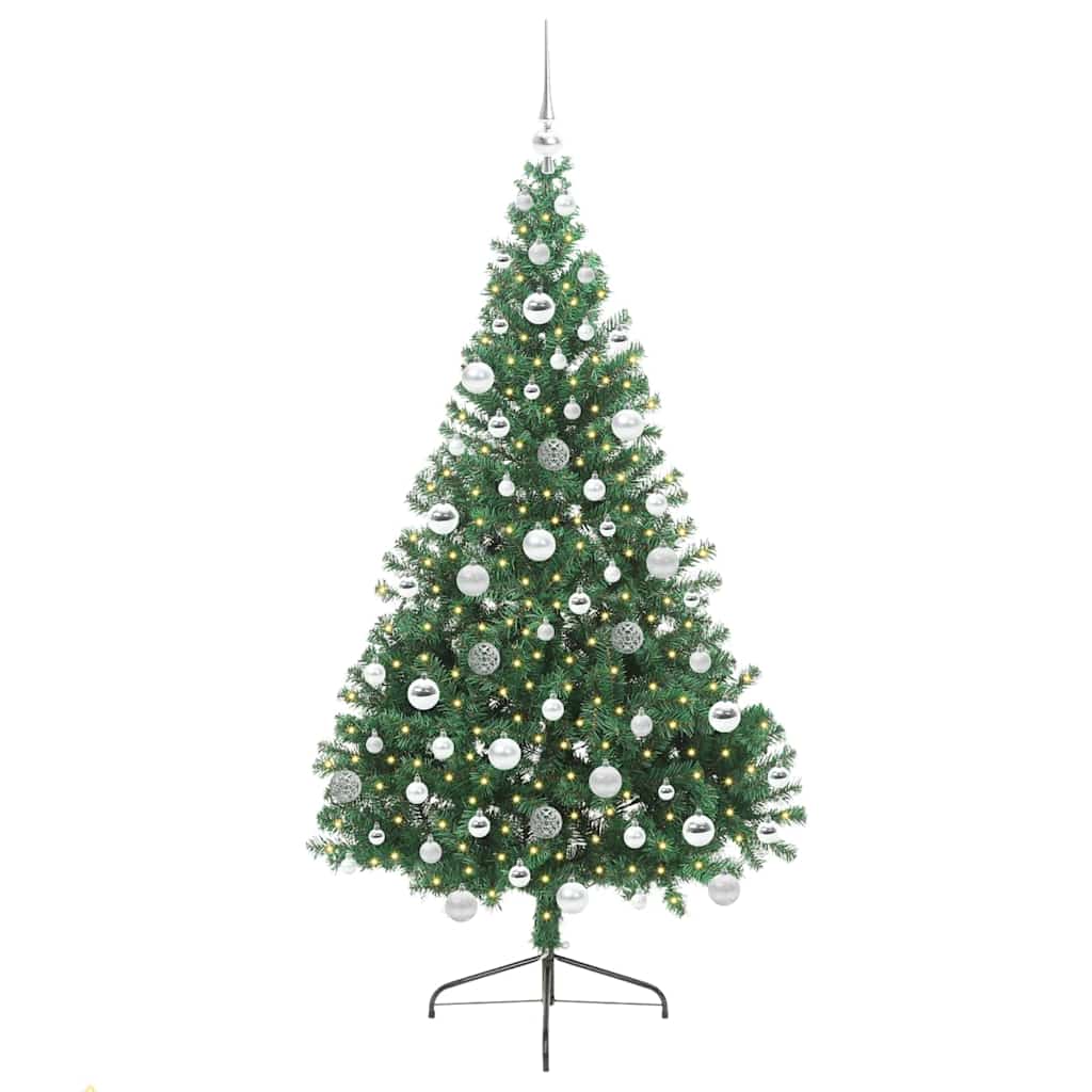 Vidaxx árbol de Navidad artificial preiluminado con 300 LED verde 180 cm PVC
