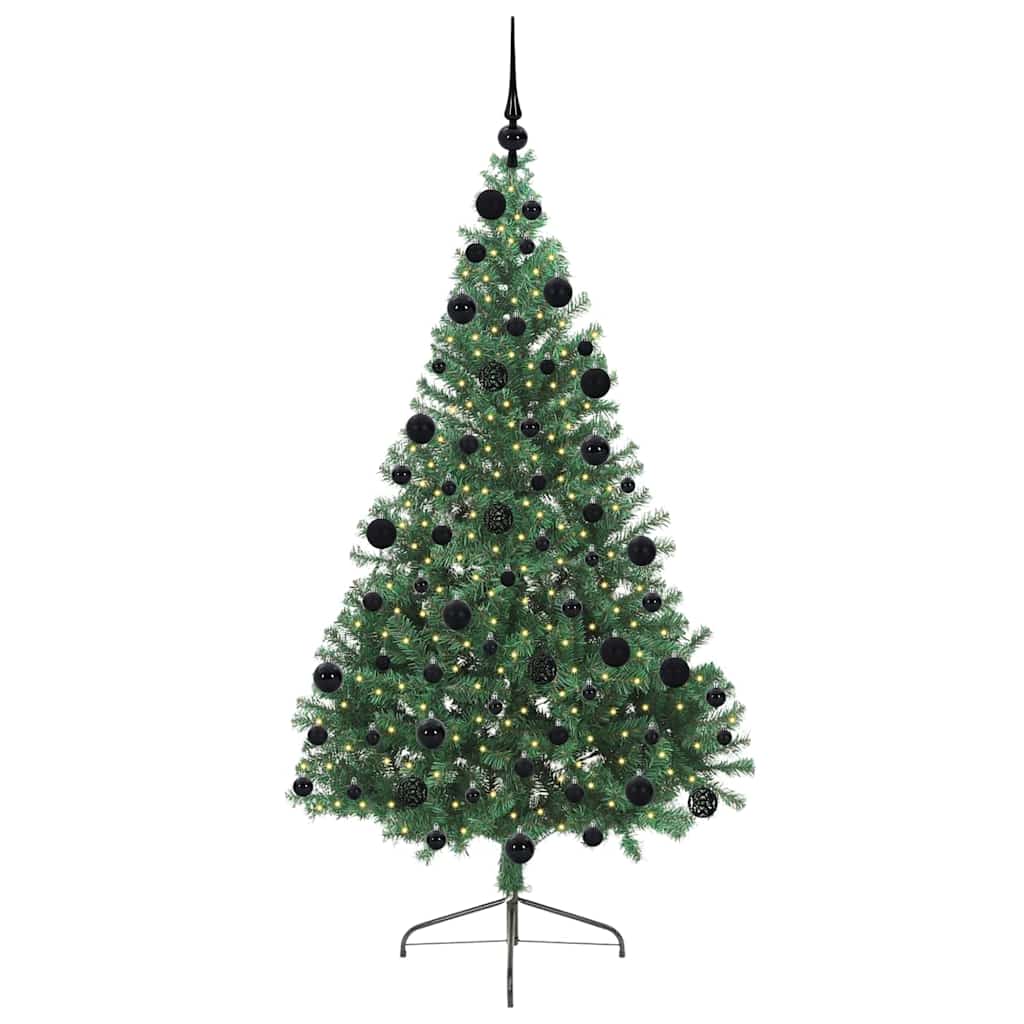 Vidaxl kunstmatig voorverlicht kerstboom met 300 led groen 210 cm pvc
