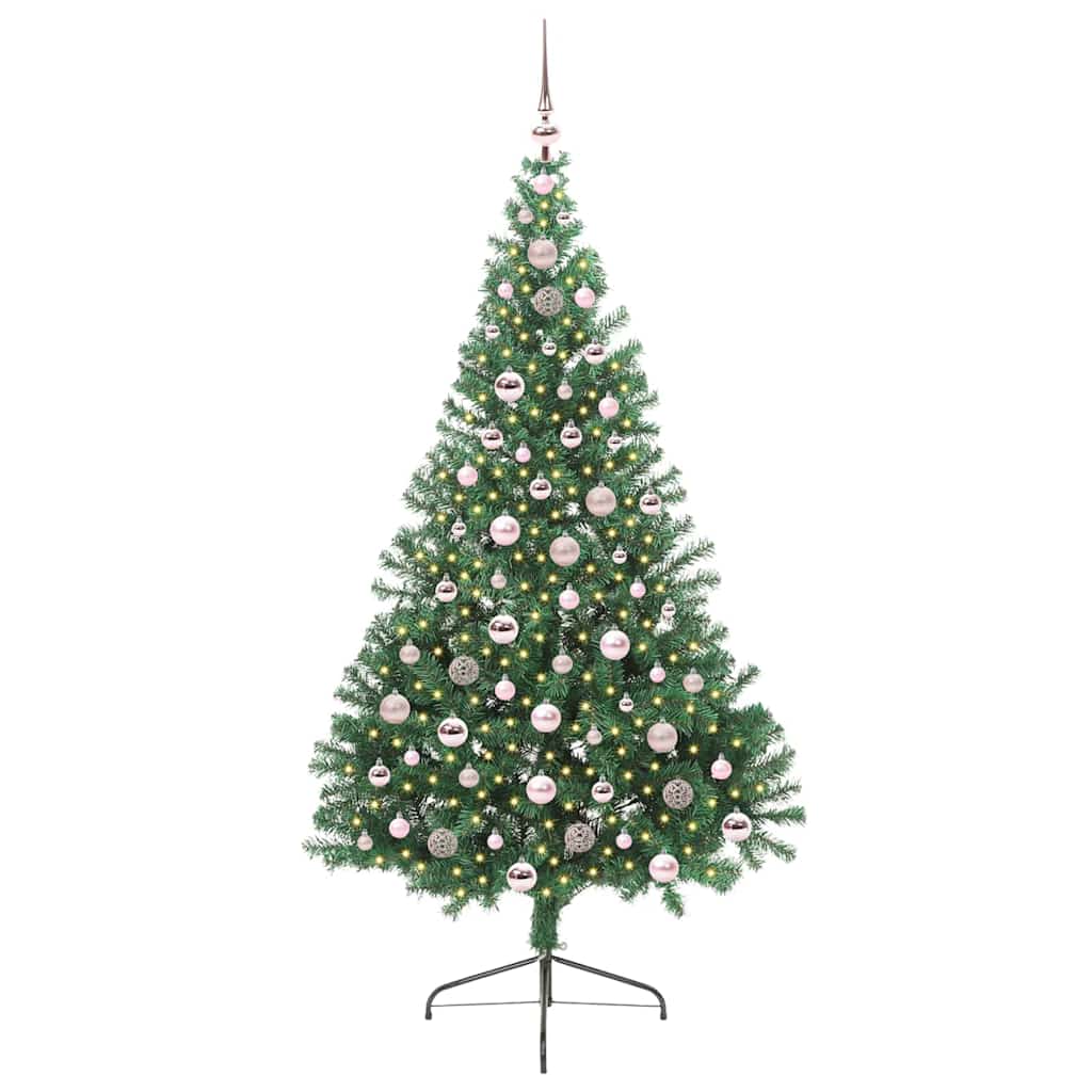 Vidaxx árbol de Navidad artificial preiluminado con 300 LED verde 210 cm PVC