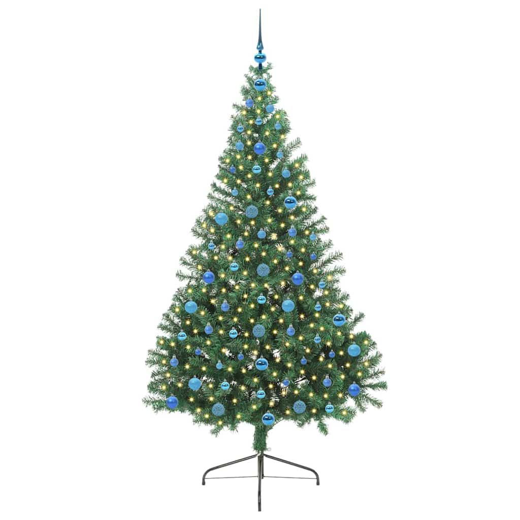 Vidaxx árbol de Navidad artificial preiluminado con 300 LED verde 210 cm PVC