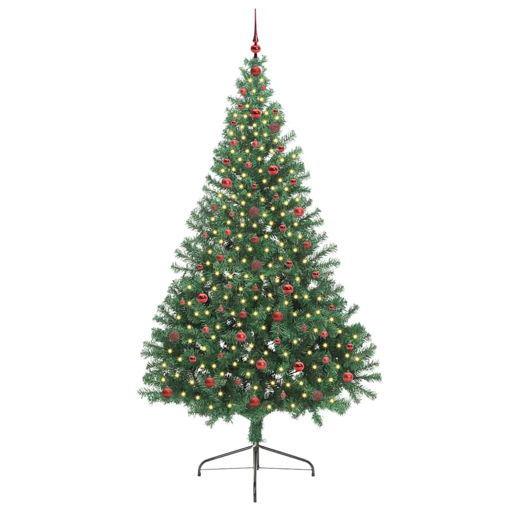 Vidaxx árbol de Navidad artificial preiluminado con 300 LED verde 240 cm PVC