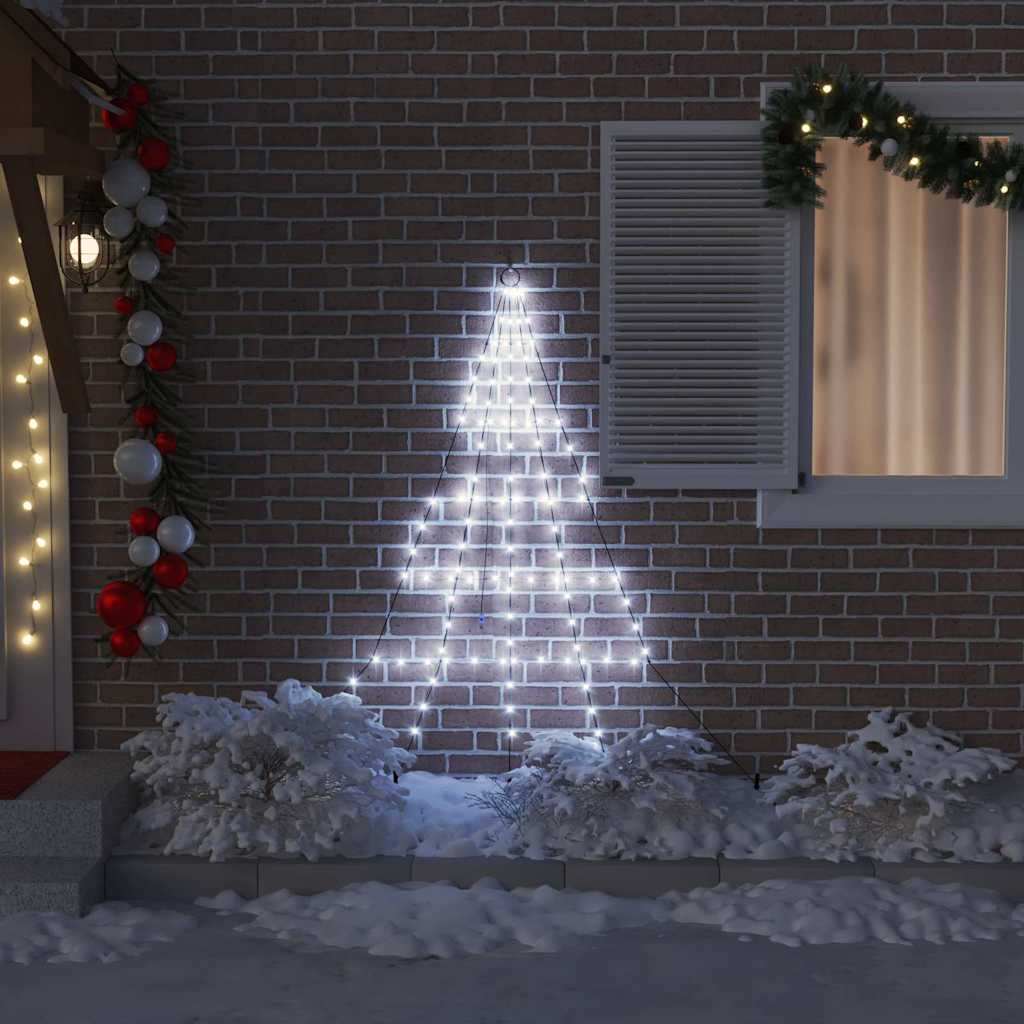 Vidaxl led kerstboom met grondspiesjes koudwit 182 cm metaal