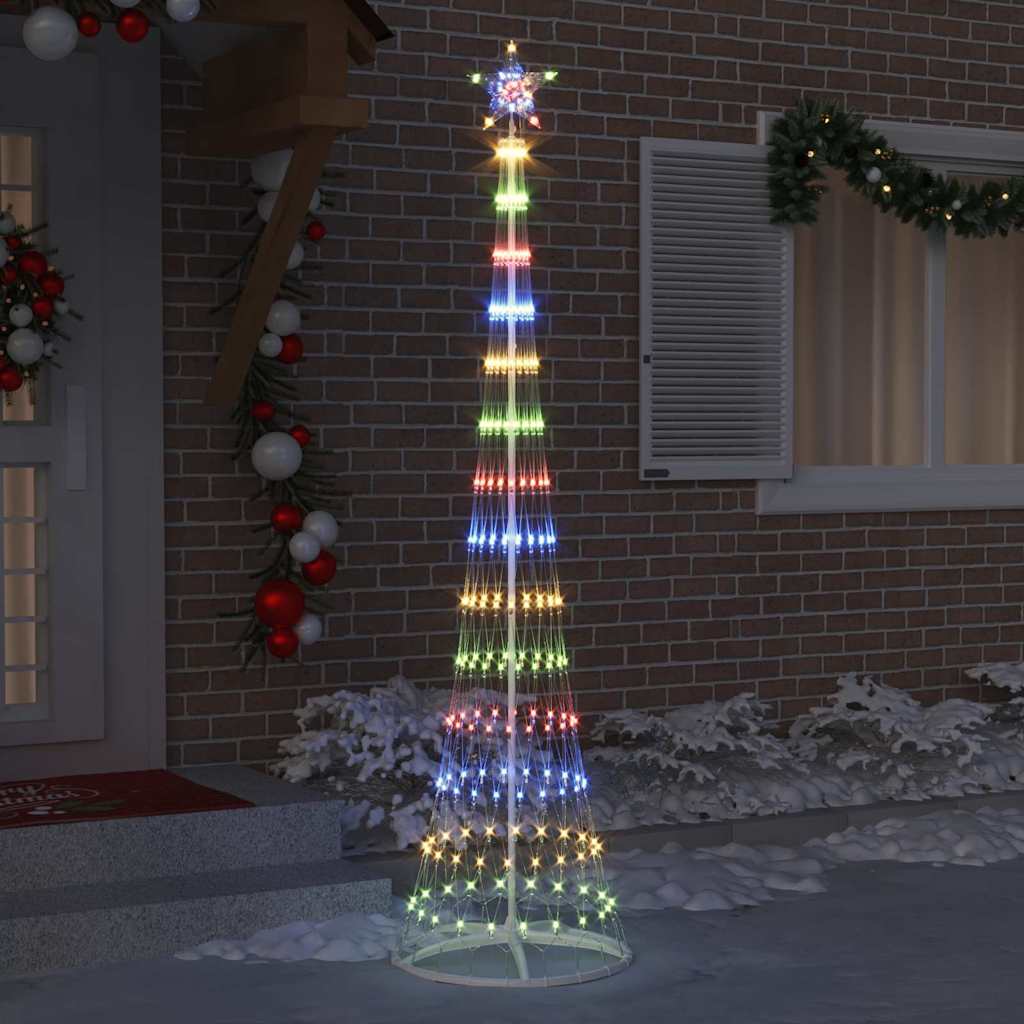 Vidaxl led kerstboom met 290 led multikleur 70 x 70 x 250 cm metaal