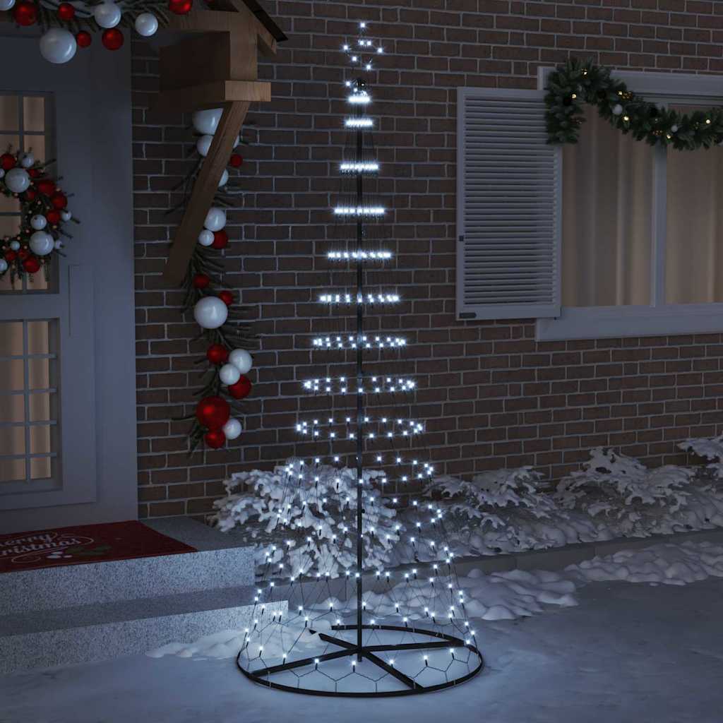 Vidaxl led kerstboom met 295 led met standaard koudwit 250 cm metaal