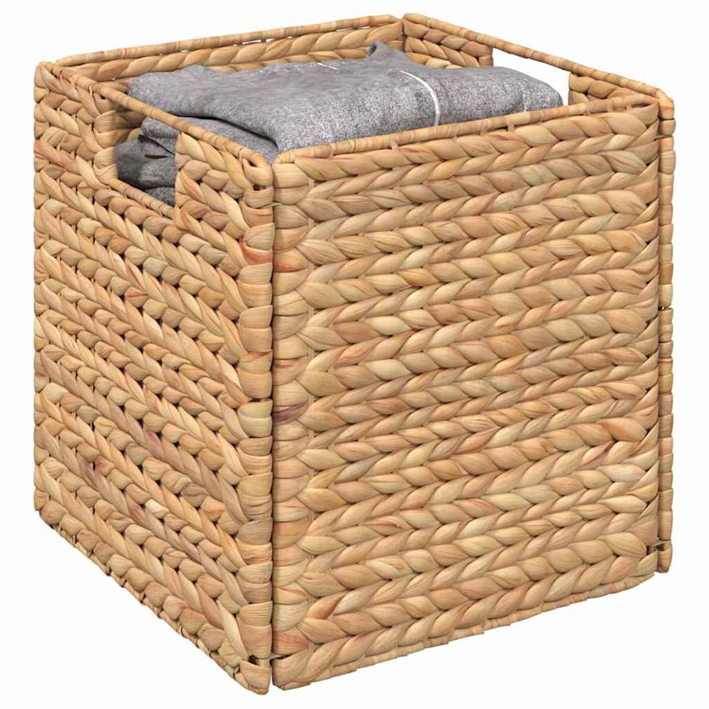 Vidaxl cestini portaoggetti 2 pz naturale 28 x 28 x 28 cm giacinto d'acqua