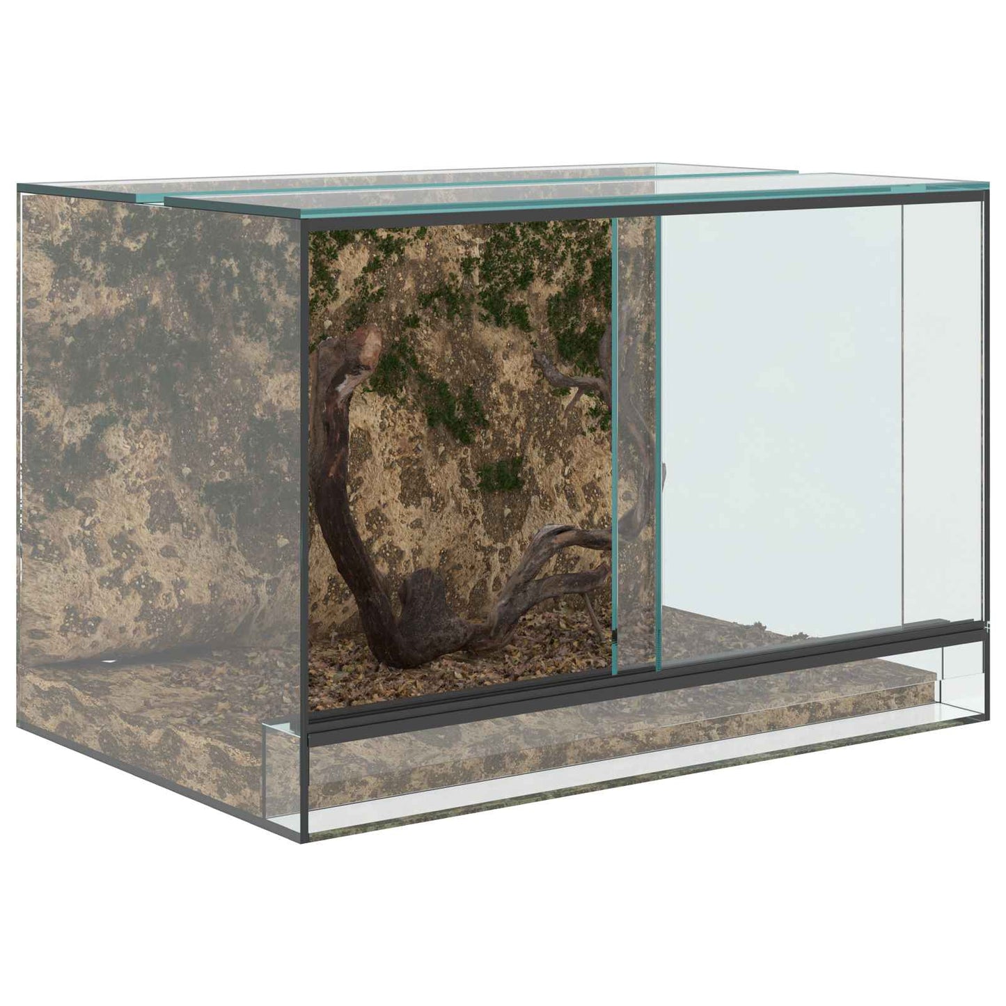 Vidaxl terrarium met opslag doorzichtig 60 x 40 x 40 cm glas