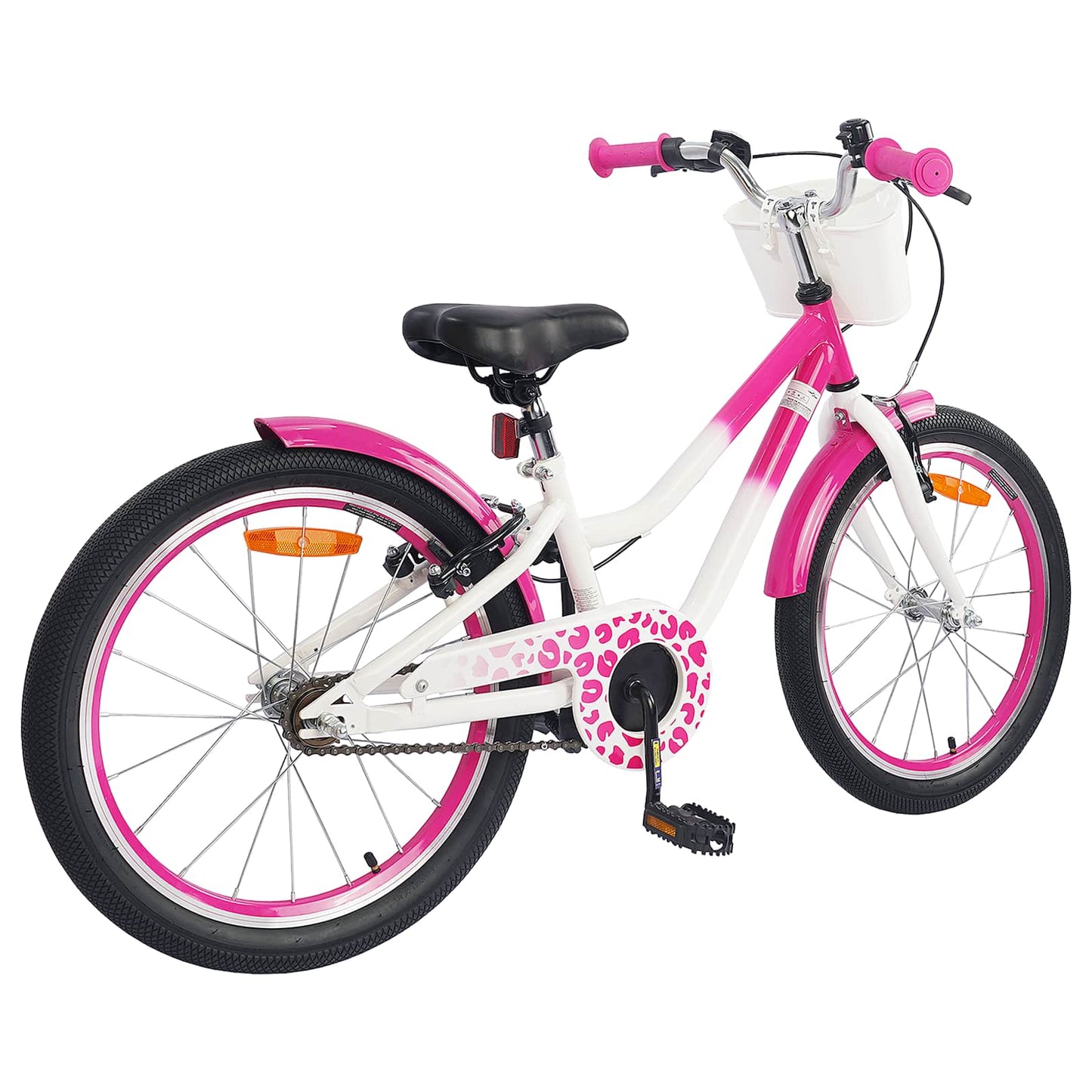 Bicicleta infantil VidaXL de 20 pulgadas para 6-11 años, rosa oscuro