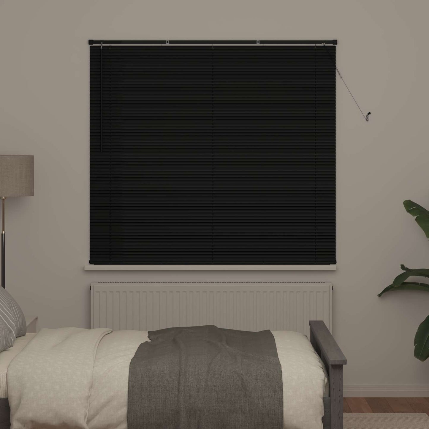 Vidaxx persiana veneciana ajustable negro 150 x 140 cm PVC