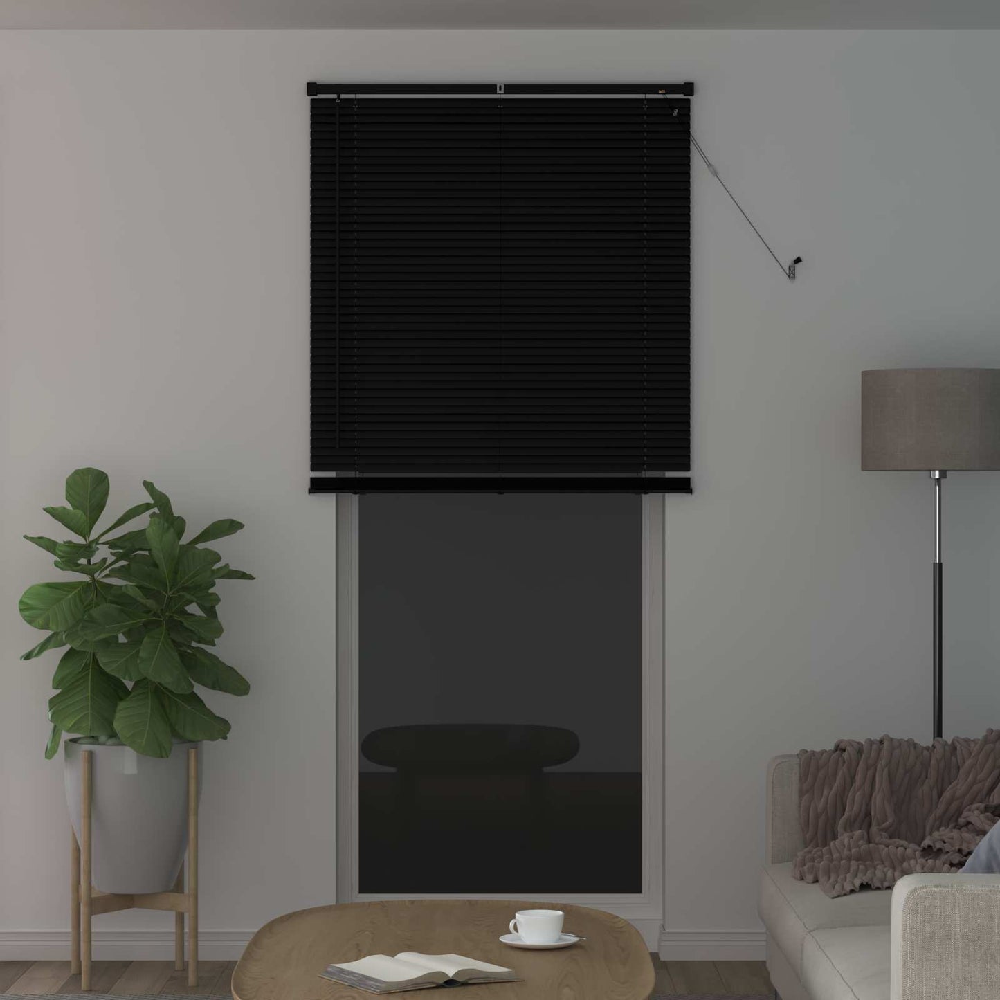 Tenda veneziana Vidaxx regolabile nera 213 x 90 cm PVC