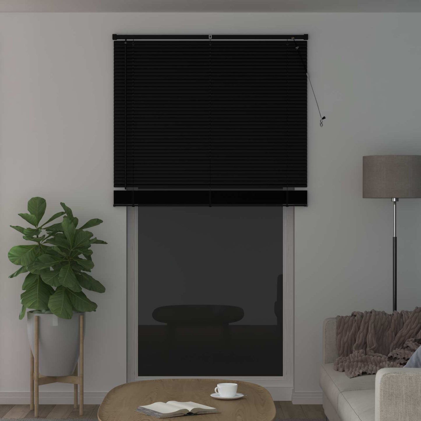 Tenda veneziana Vidaxx regolabile nera 213 x 110 cm PVC