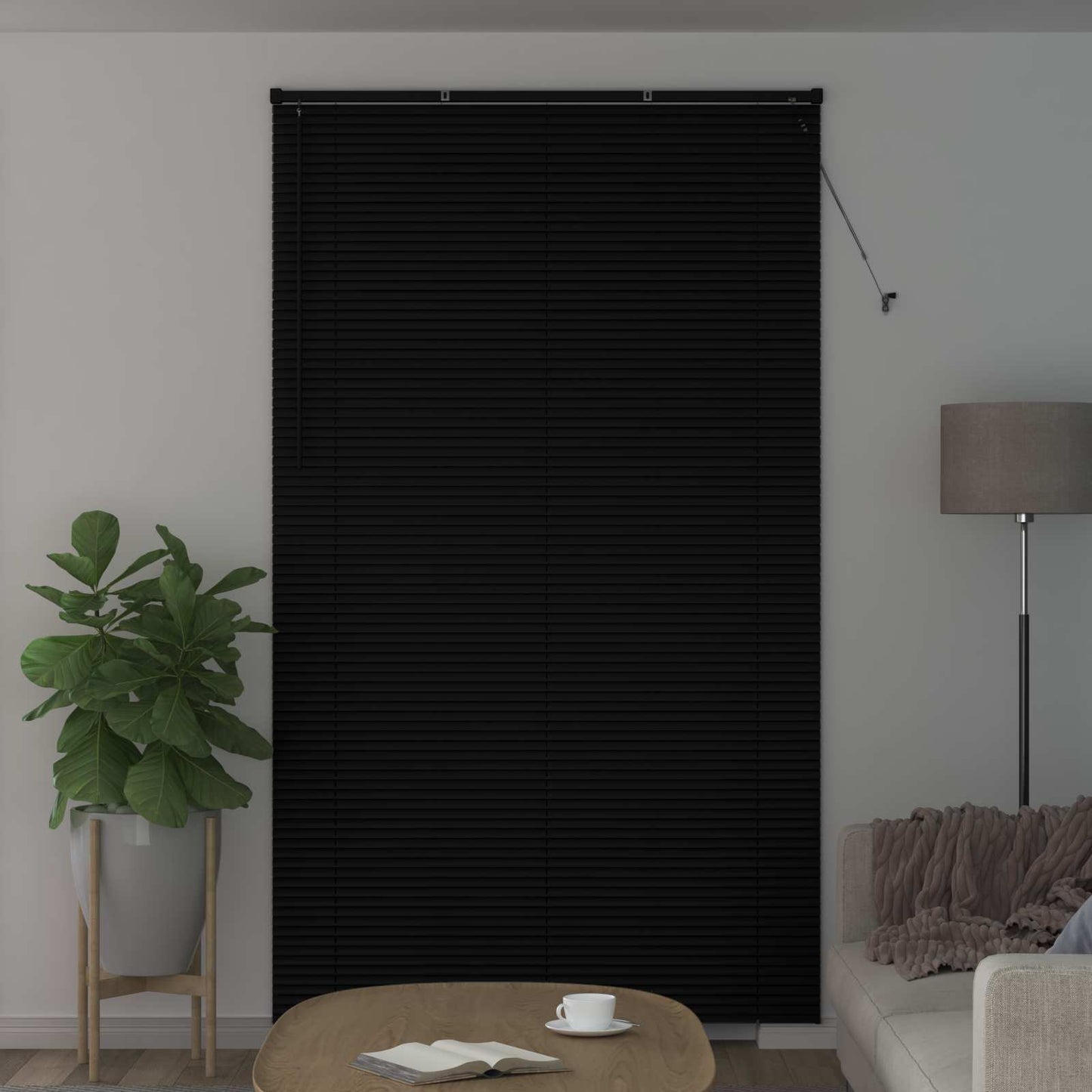 Tenda veneziana Vidaxx regolabile nera 213 x 130 cm PVC
