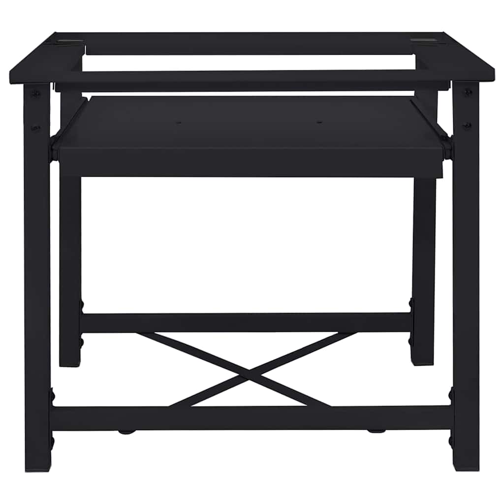 Base per lavatrice Vidaxx nera 60 x 56 x 52 cm in acciaio