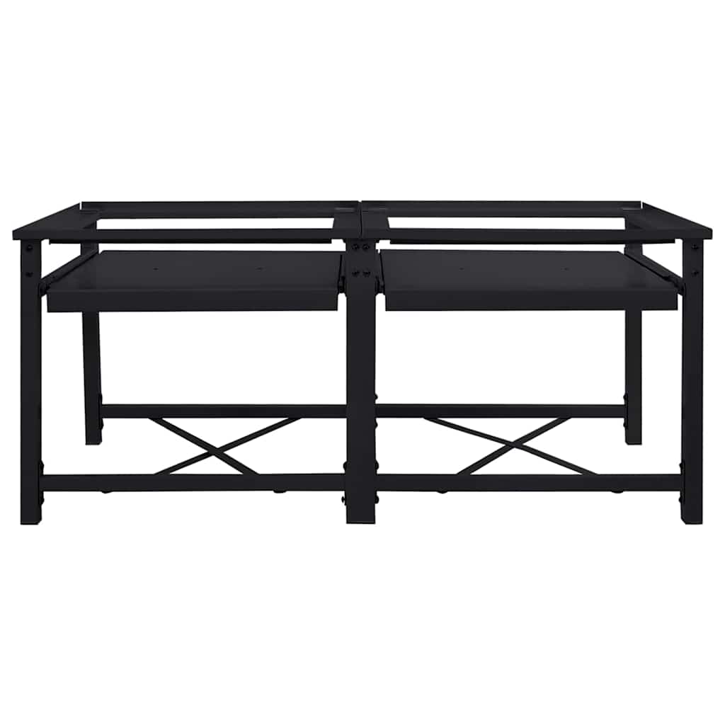 Piedistallo per lavatrice Vidaxx 2 pezzi nero 120 x 56 x 52 cm in acciaio