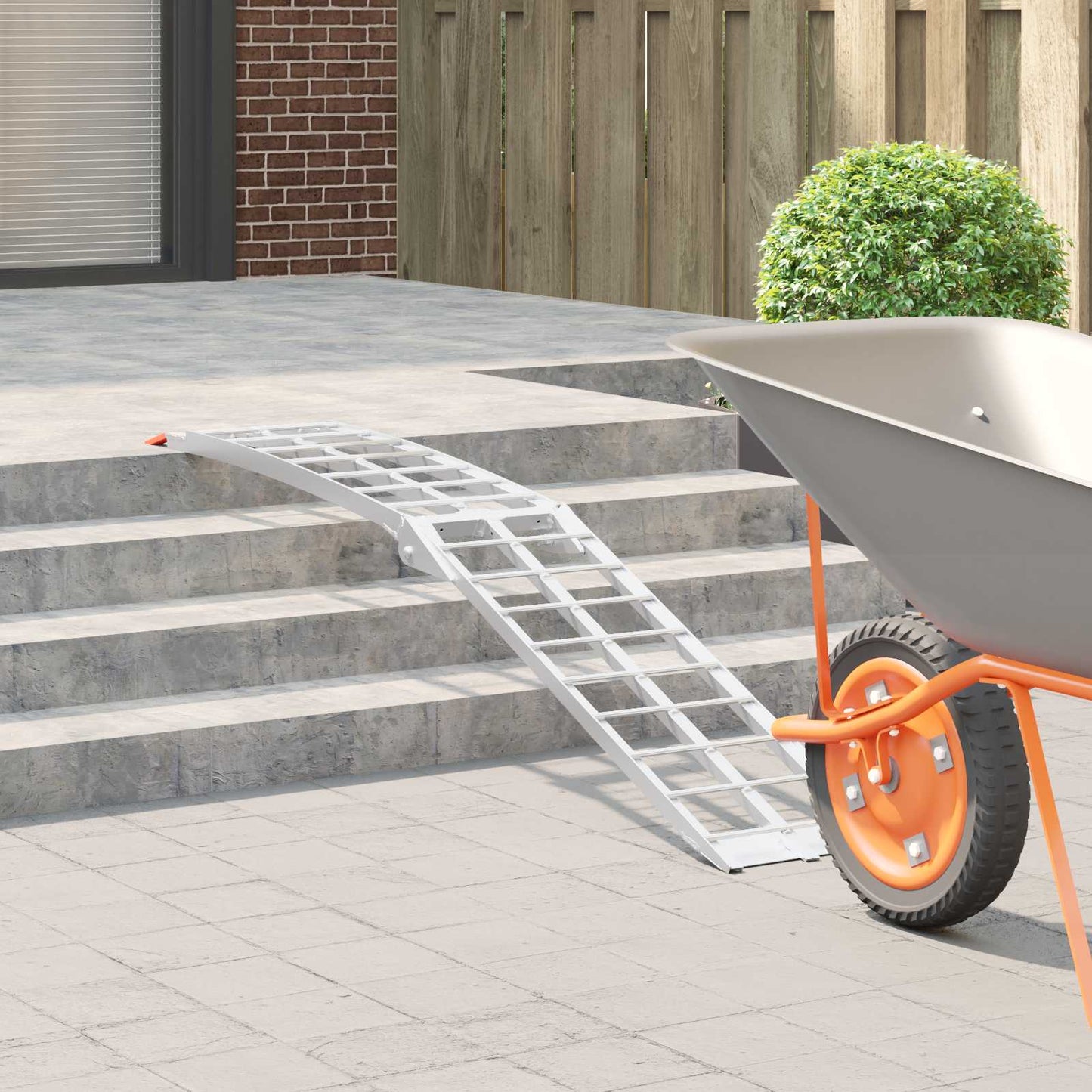 Rampa per moto Vidaxl argento 180 x 28 x 5 cm in alluminio
