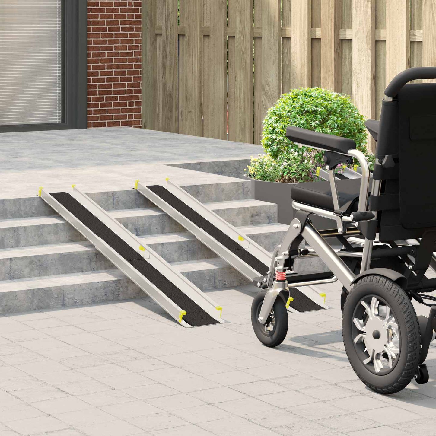 Rampa Vidaxx per sedie a rotelle 270 kg 2 pezzi nero 152 x 19 x 5,5 cm