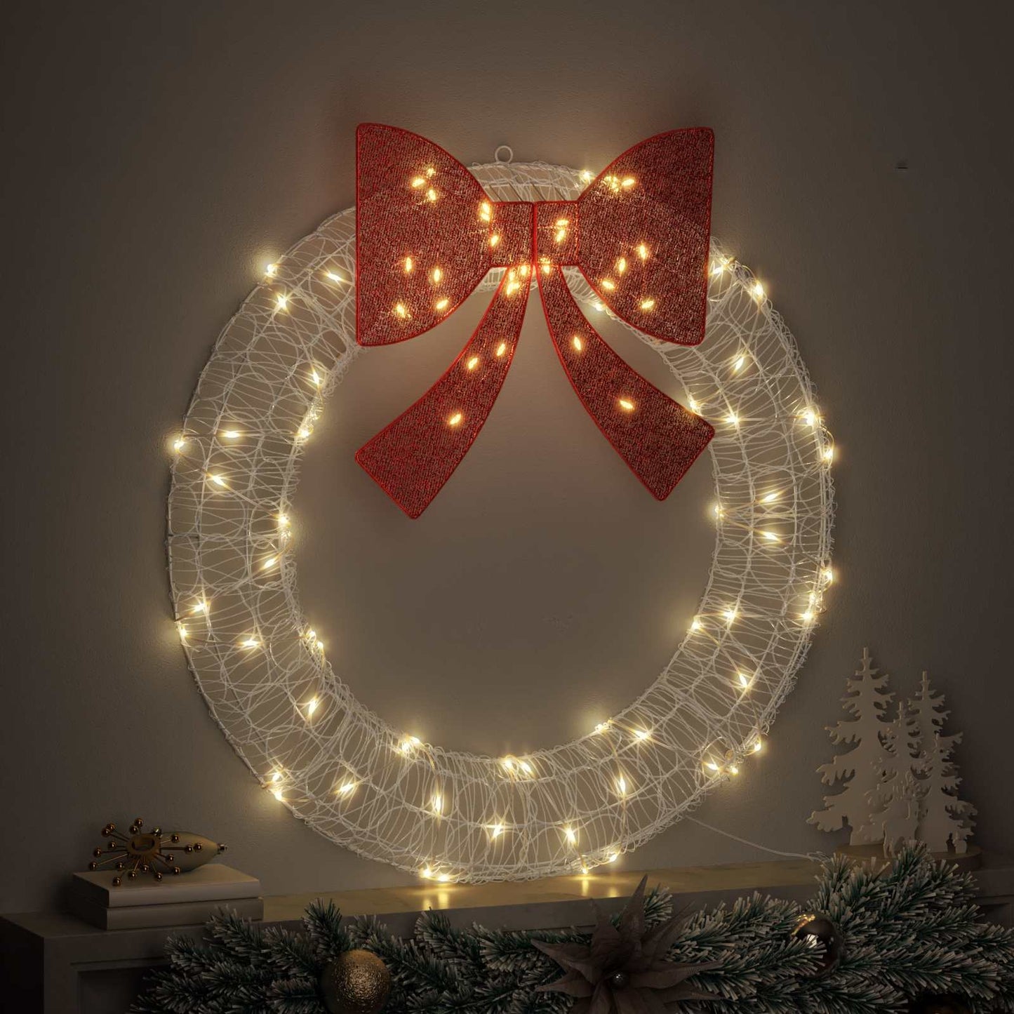 Corona Vidaxx con 80 LED blanco cálido 92 x 92 x 9,5 cm acrílico