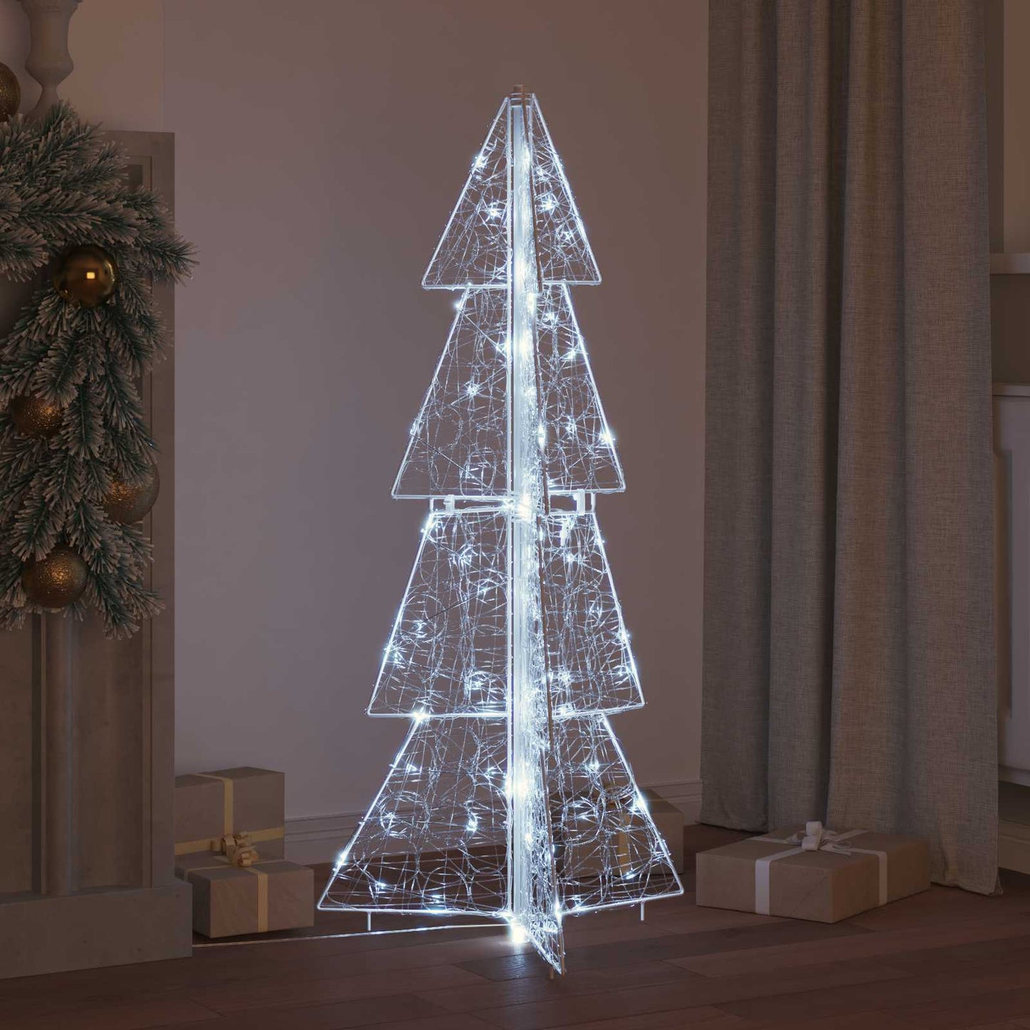 Albero di Natale Vidaxx con 100 LED bianco freddo 120 cm in acrilico