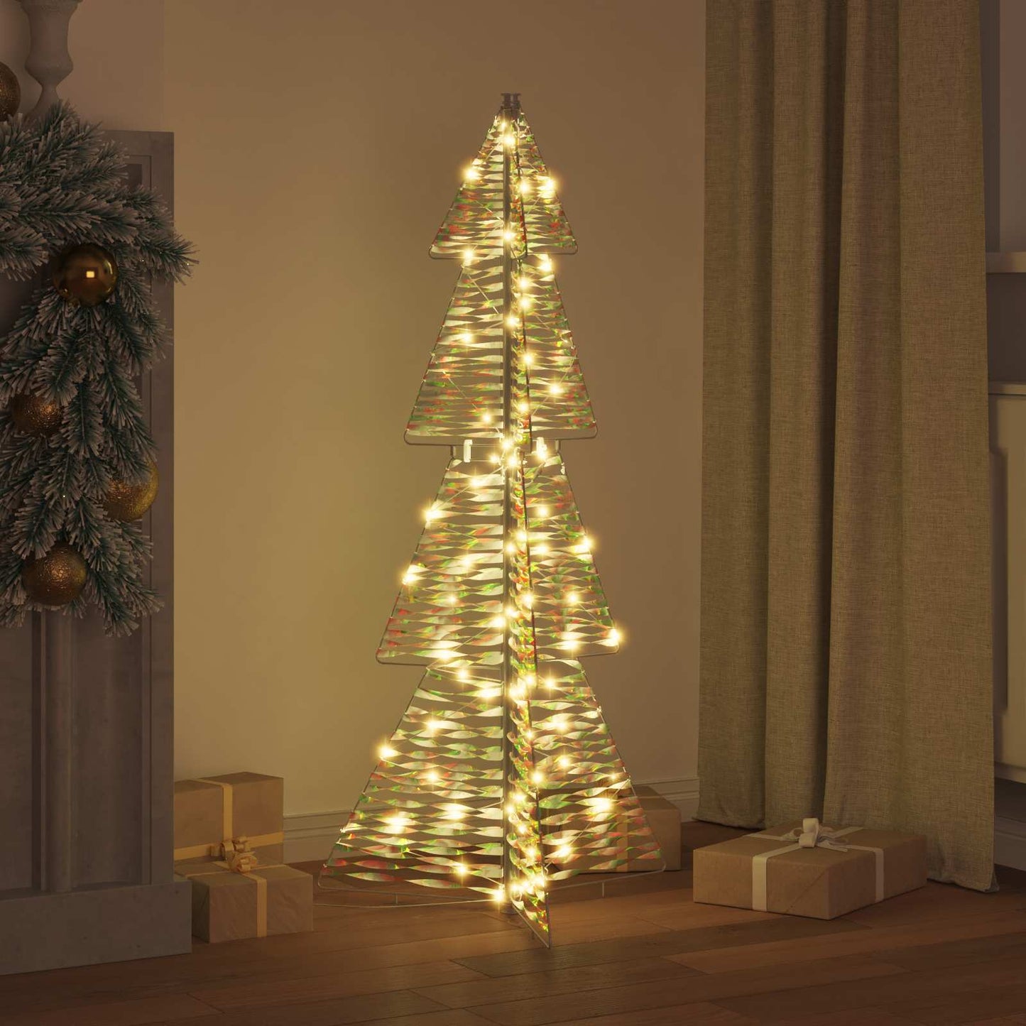 VidaXL Albero di Natale con 100 LED bianco caldo cappello da 120 cm
