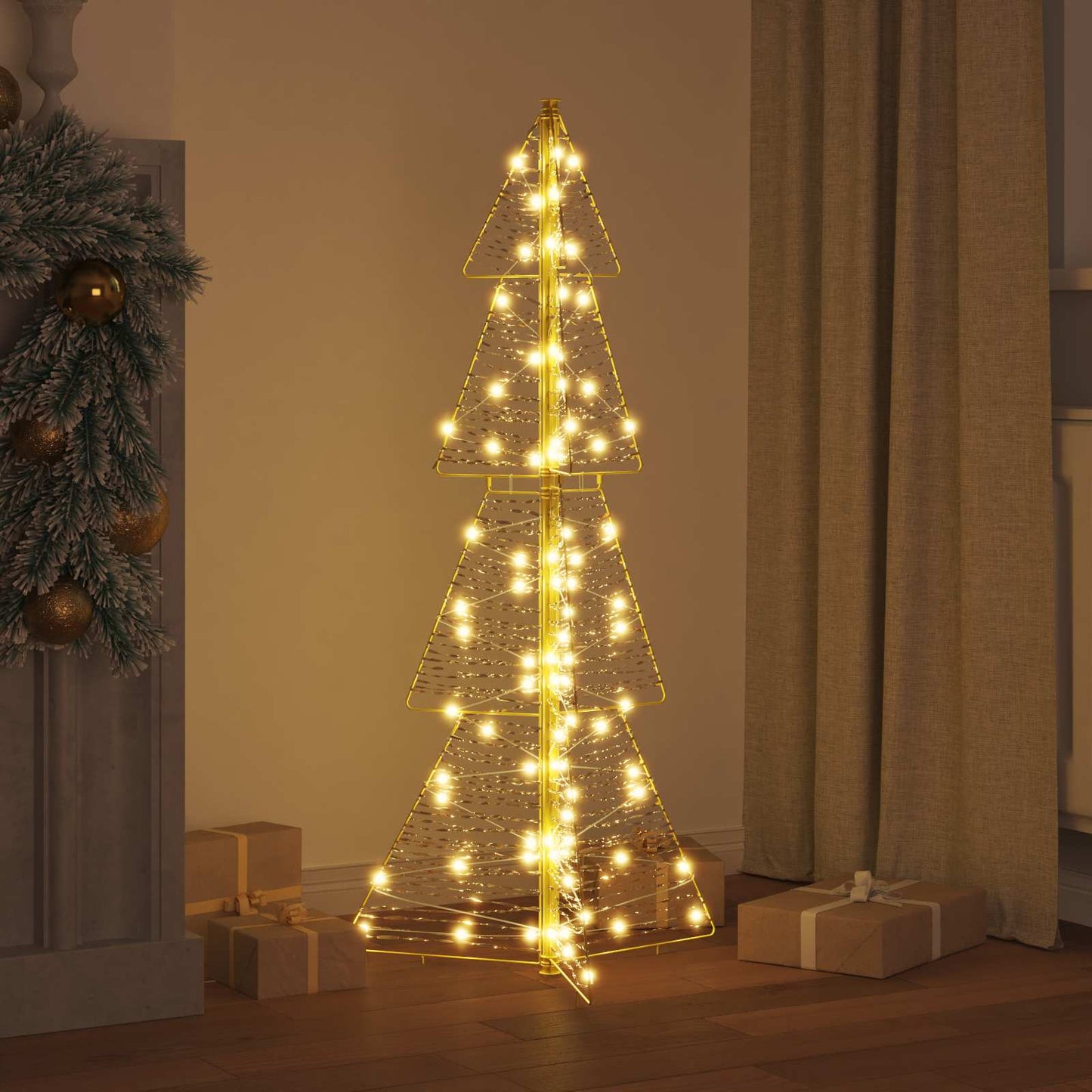 VidaXL Albero di Natale con 100 LED bianco caldo cappello da 120 cm