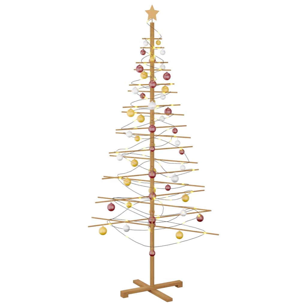 Árbol de Navidad de madera VidaXL con bambú estándar marrón 210 cm