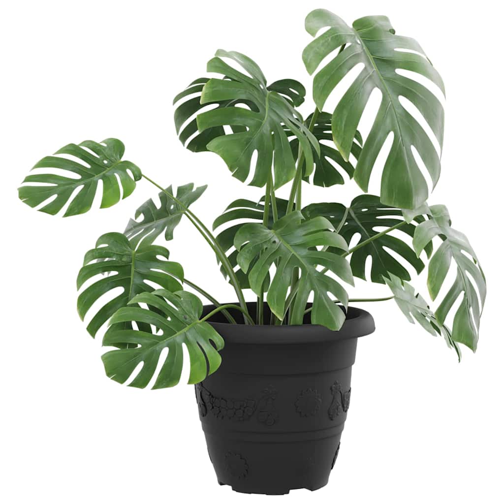 Vidaxl macetero redondo 24 piezas negro ø 26 x 21,5 cm plástico