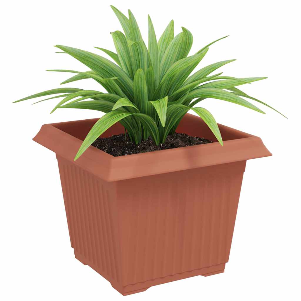 Vidaxl vierkante bloempot 6 pcs baksteenrood 23 x 23 x 17,5 cm