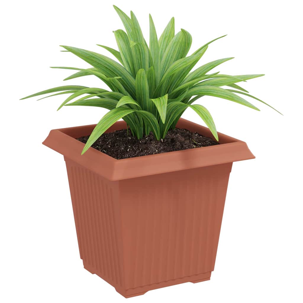 Vidaxl vierkante bloempot 24 pcs baksteenrood 16 x 16 x 14 cm