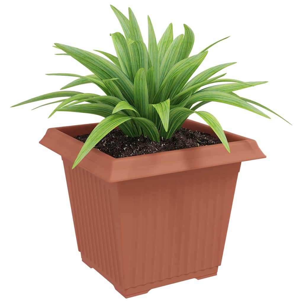 Vidaxl vierkante bloempot 24 pcs baksteenrood 33 x 33 x 26 cm