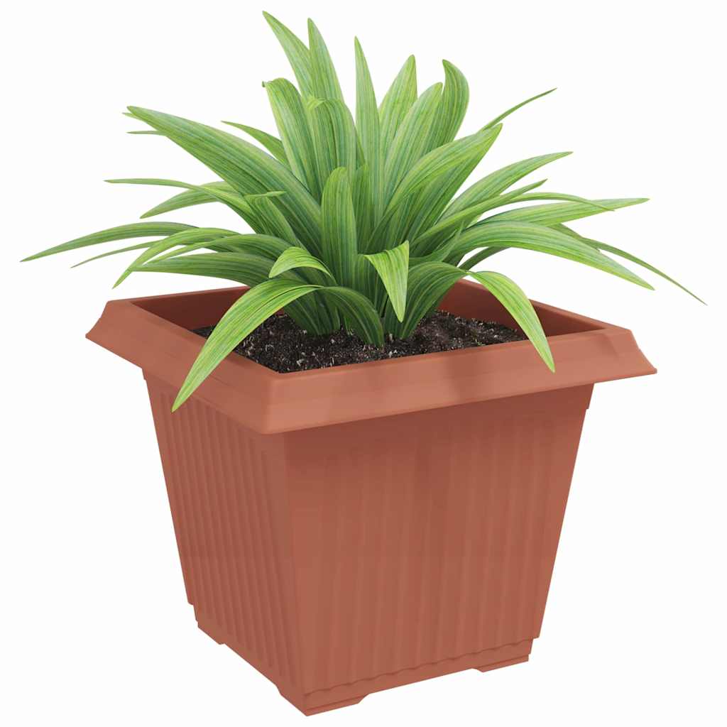 Vidaxl vierkante bloempot 24 pcs baksteenrood 43 x 43 x 33,5 cm