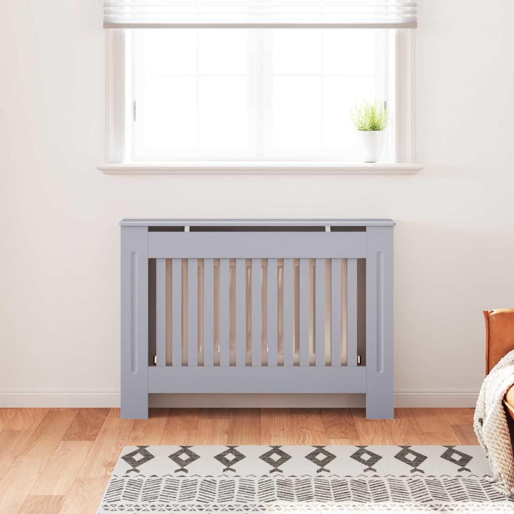 Copriradiatore Vidaxxl 2 pezzi grigio 112 x 19 x 81,5 cm in MDF