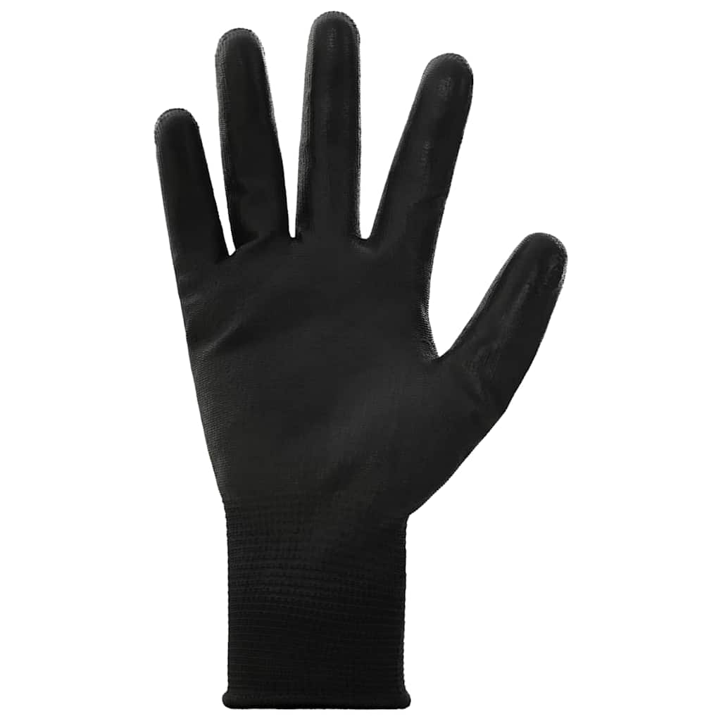 Vidaxl werkhandschoenen 24 pcs zwart 10 xl polyester