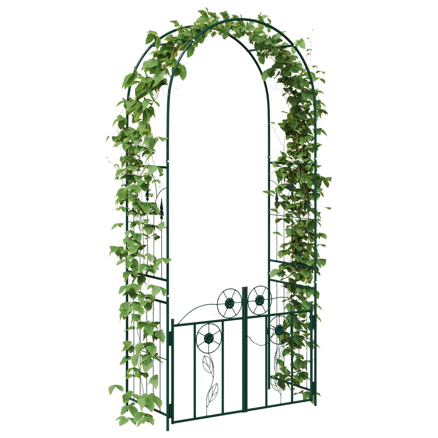 Arco da giardino Vidaxxl con serratura verde 102 x 50 x 218 cm