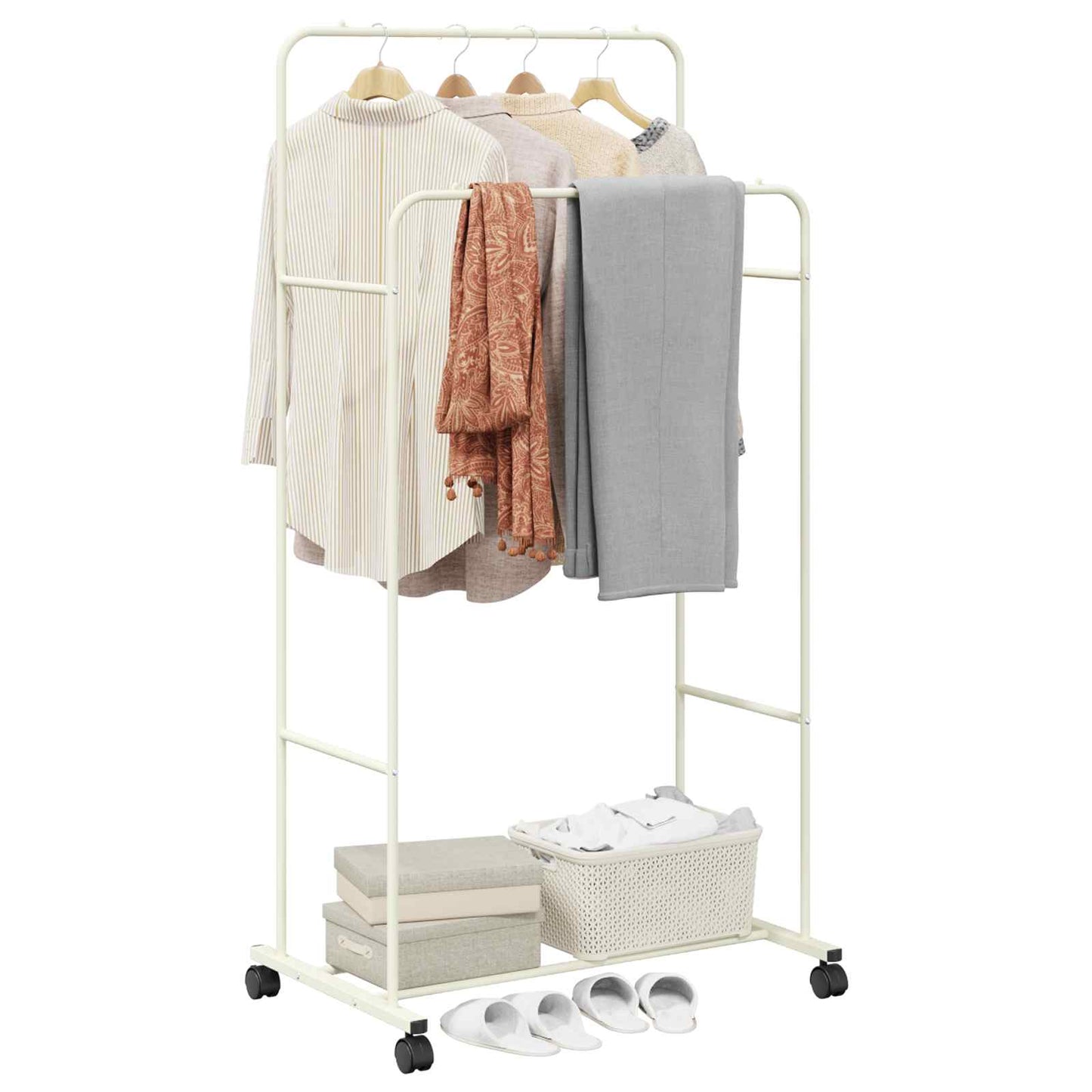 Vidaxx perchero liso blanco 80 x 53 x 156 cm
