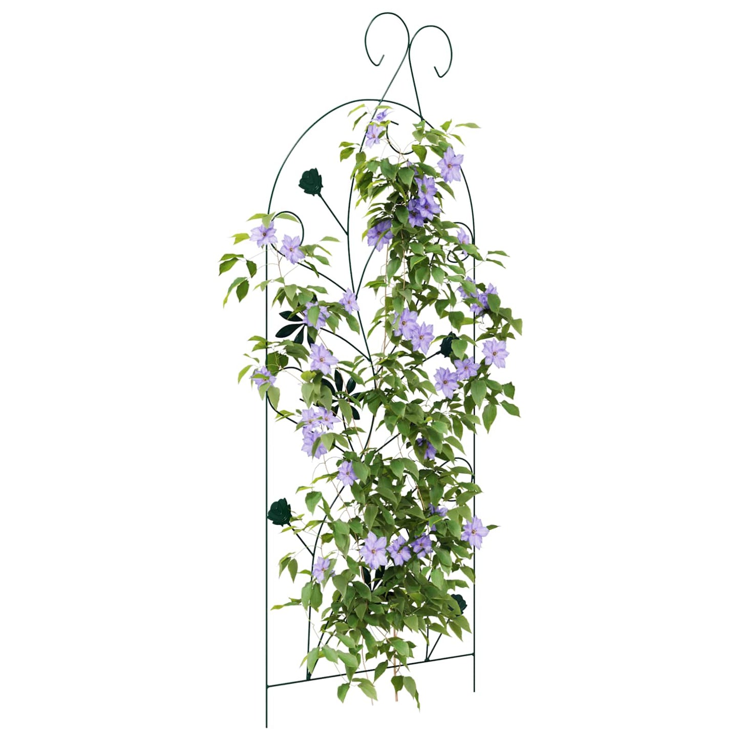 Vidaxl tuinhek 3 pcs groen 112 x 39,5 cm staal
