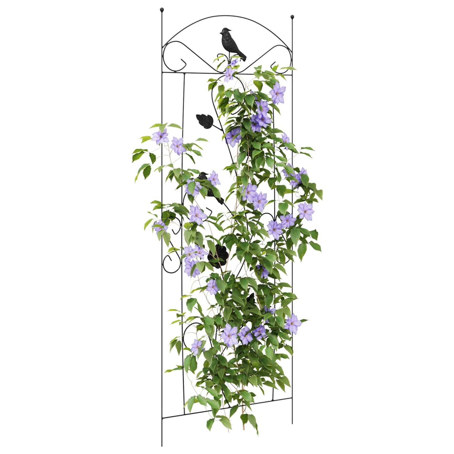 Vidaxl tuinhek 3 pcs zwart 110 x 40 cm staal