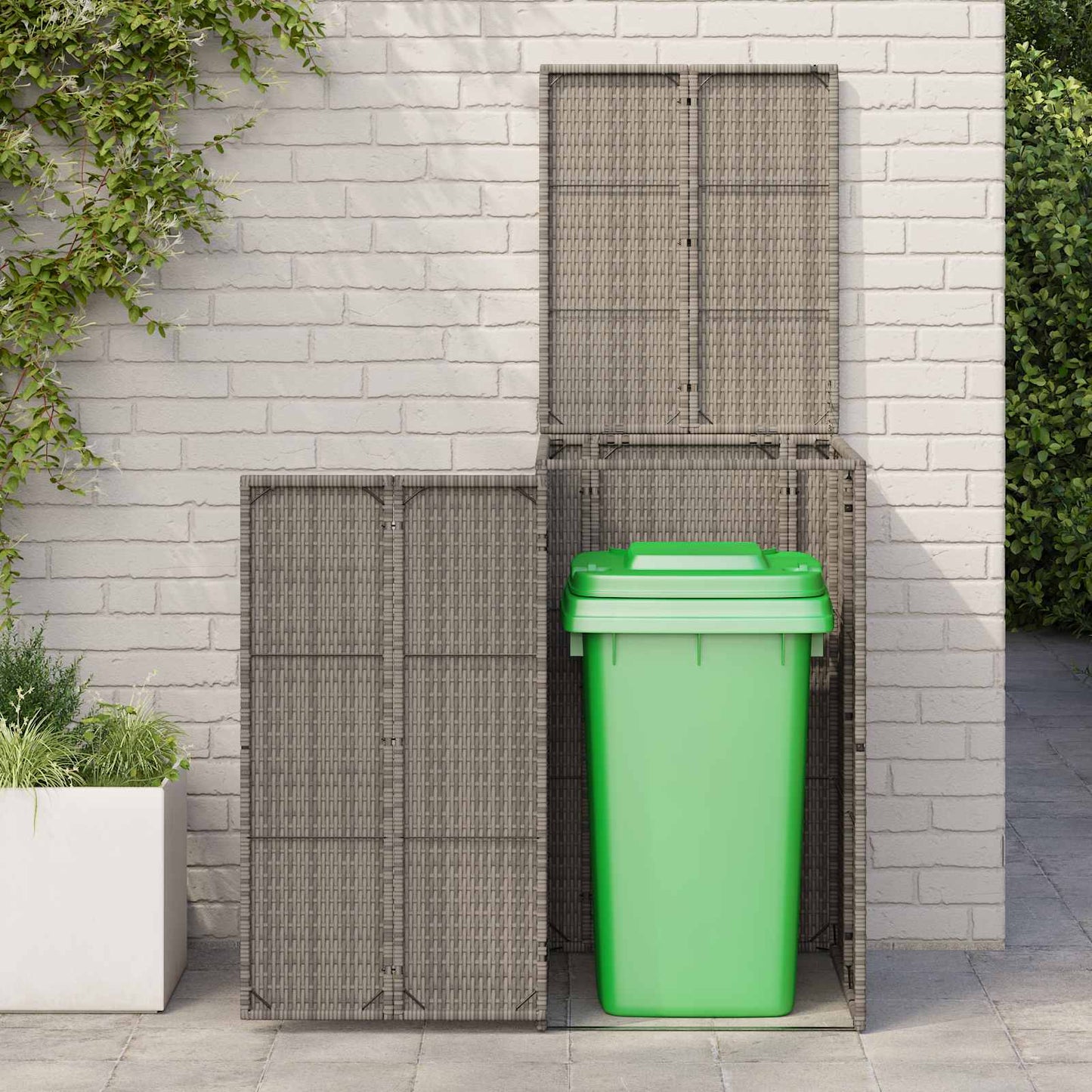 Vidaxx contenedor de basura gris 65 x 80 x 115 cm polietileno