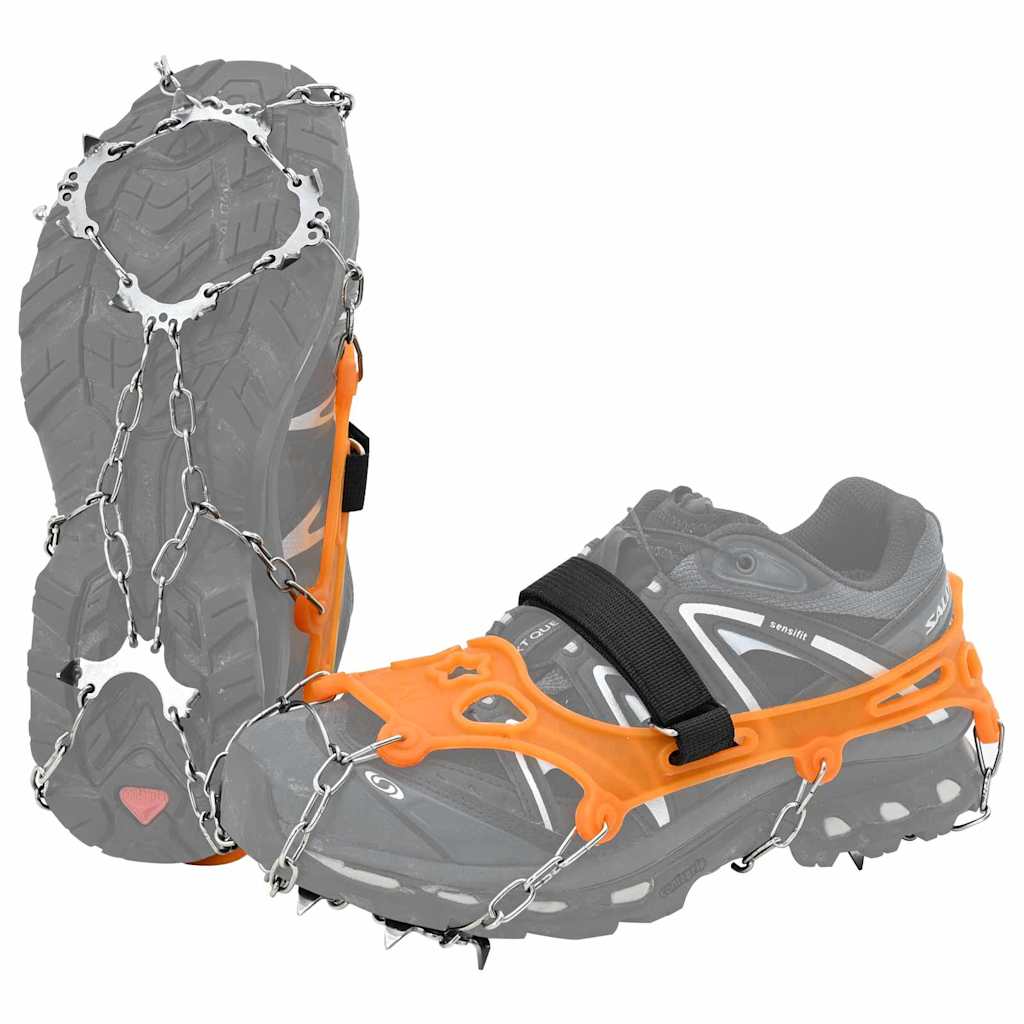 VidaXL fermagli per ghiaccio per scarpe arancione l