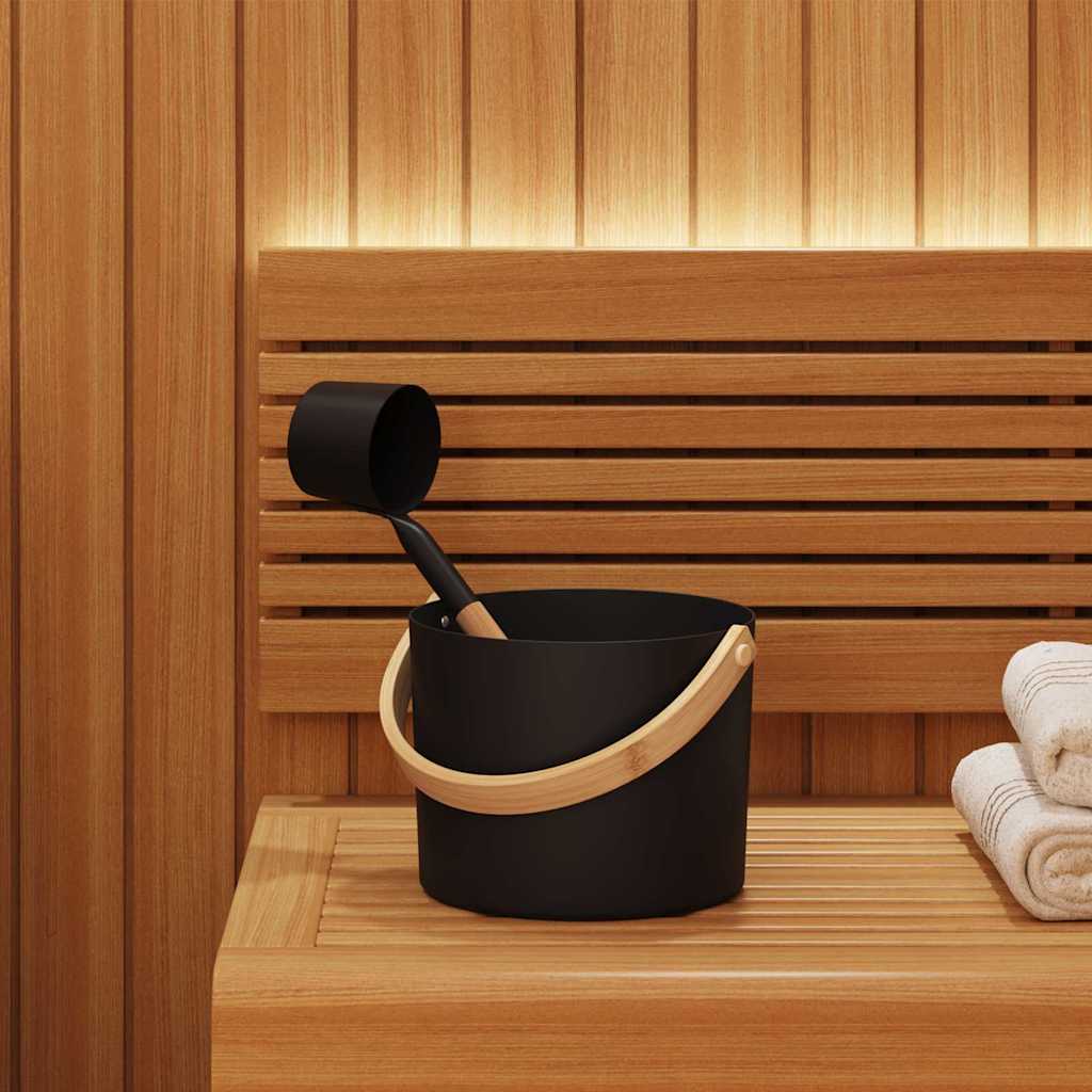 Set di accessori per sauna VidaXL 2 pezzi nero