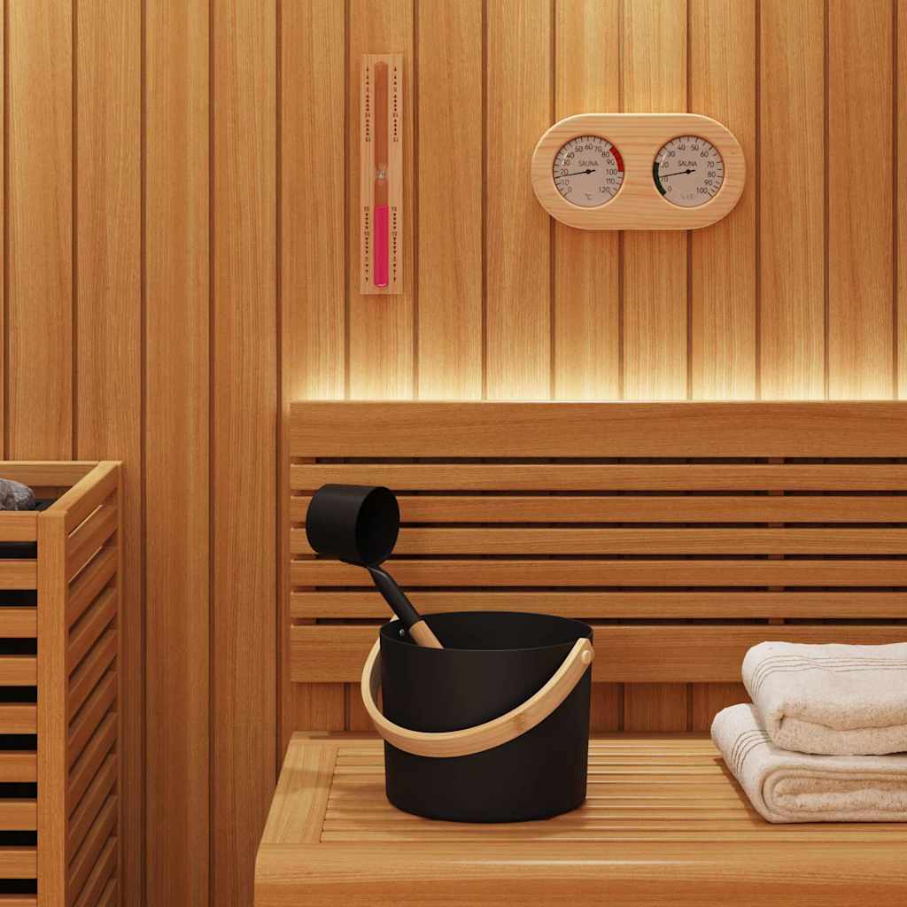 Set di accessori per sauna VidaXL 4 pezzi nero