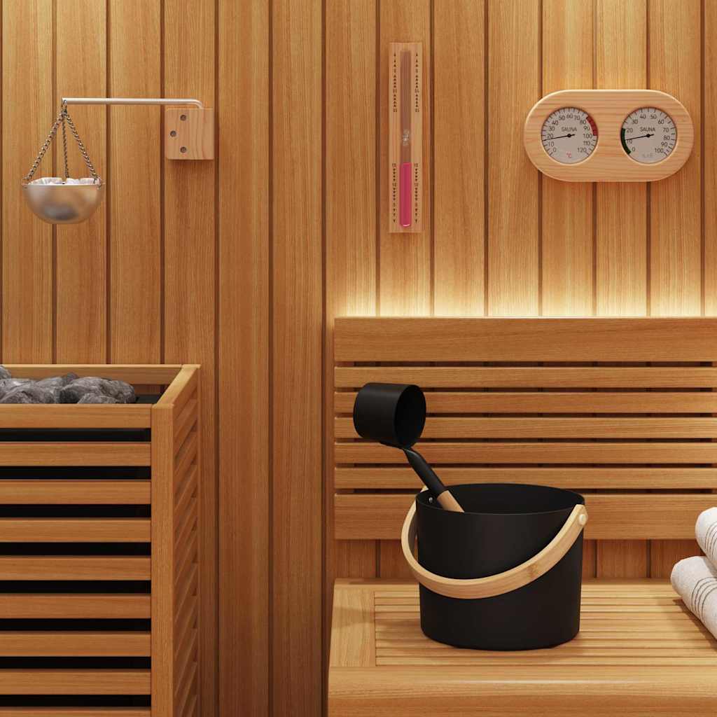 Set di accessori per sauna VidaXL 5 pezzi nero