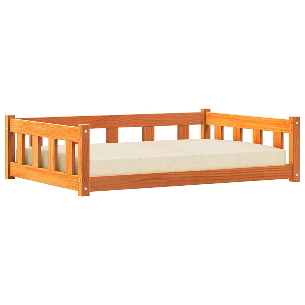 Vidaxl hondenbed wasbruin 100 x 70 x 28 cm massief grenenhout