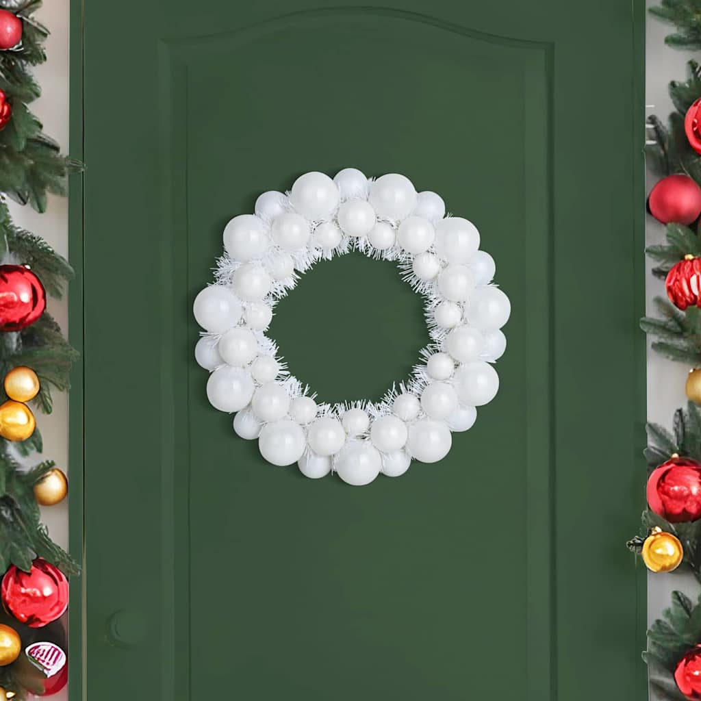 Vidaxl kerstbal kransen 2 pcs wit 33 x 33 x 7 cm polystyreen